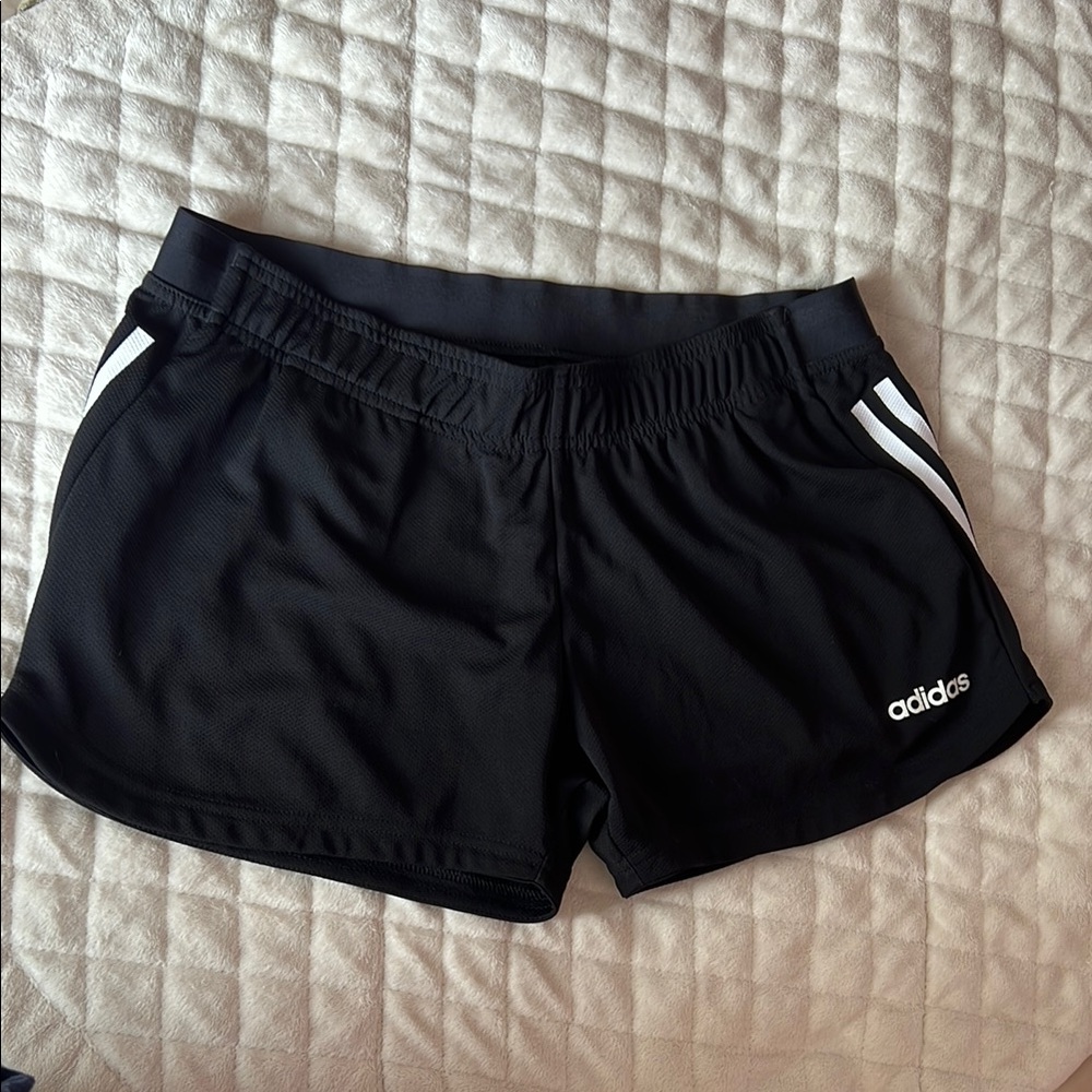 Adidas Women's Black and White Athletic Shorts